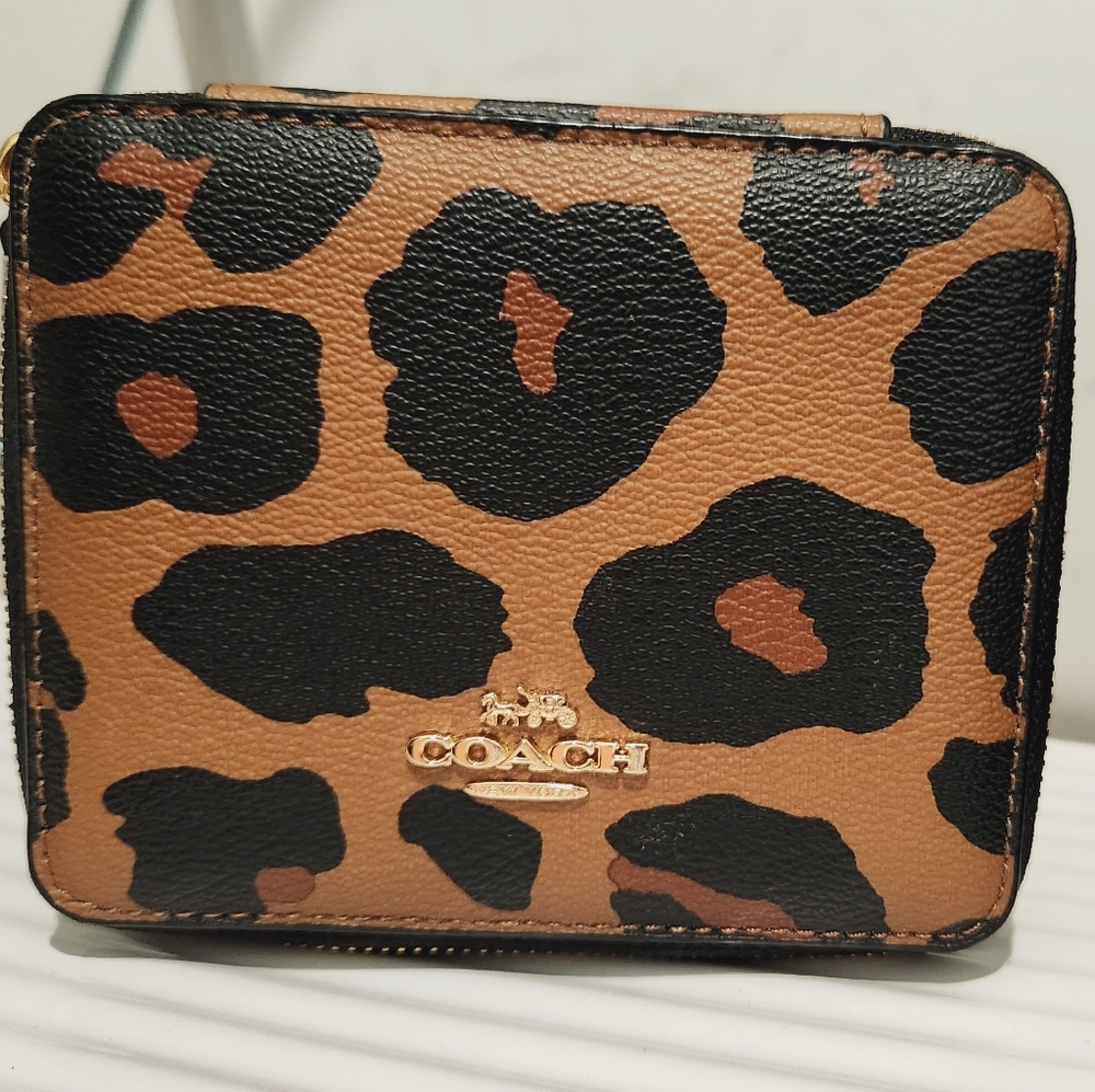 NEW Coach Leather Travel Jewelry Case